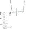 Zales Diamond Accent Sideways Cross Necklace In Sterling Silver Necklaces