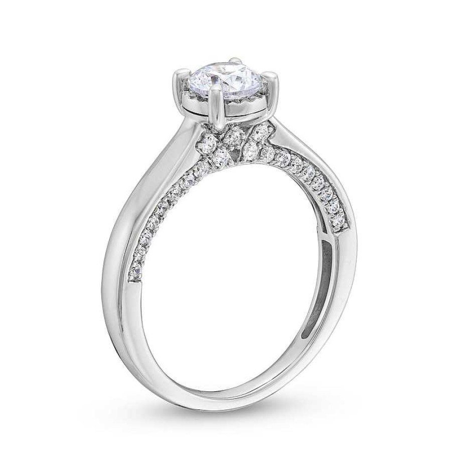 Zales 1 Ct. T.W. Diamond Edge Engagement Ring In 14K White Gold (I/I2) Rings