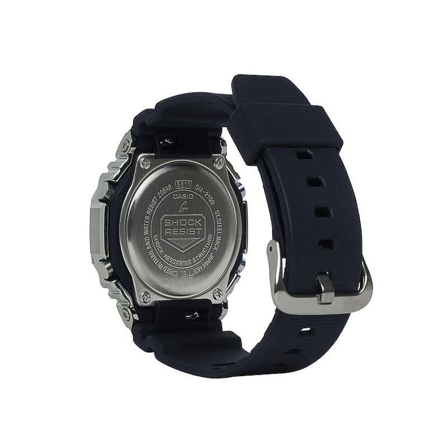 Casio G-Shock Men'S Casio G-Shock Classic Black Resin Strap Watch With Grey Dial (Model: Gm2100-1A) Watches