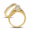 Zales 1 Ct. T.W. Multi-Diamond Flower Bridal Set In 10K Gold Rings