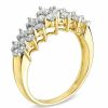 Zales 1 Ct. T.W. Diamond Cluster Pyramid Band In 10K Gold Rings