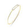 Zales 1/5 Ct. T.W. Diamond Sideways Single Paper Clip Bangle In 10K Gold Bracelets