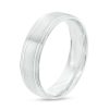 Zales Men'S 6.0Mm Brushed Satin Band In 14K White Gold Rings