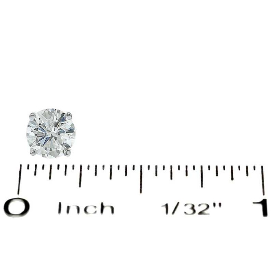 Zales 1 Ct. T.W. Diamond Solitaire Stud Earrings In 14K White Gold (I/I1) Earrings