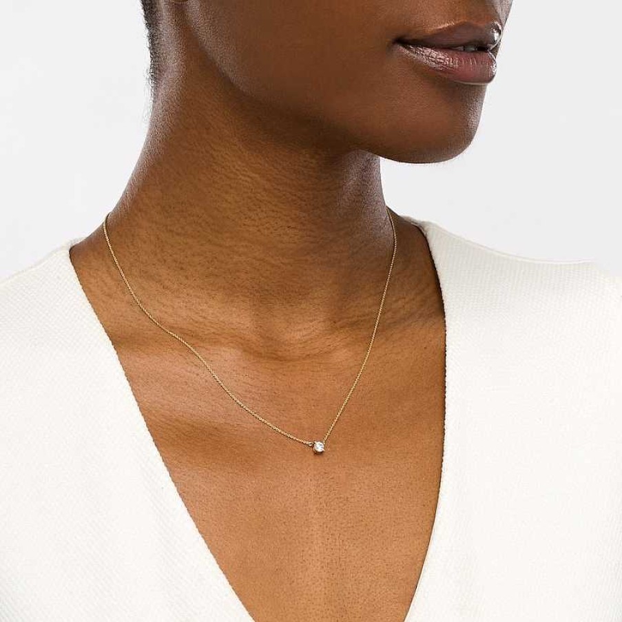 Zales 1/3 Ct. Certified Lab-Created Diamond Solitaire Necklace In 14K Gold (F/Si2) Necklaces