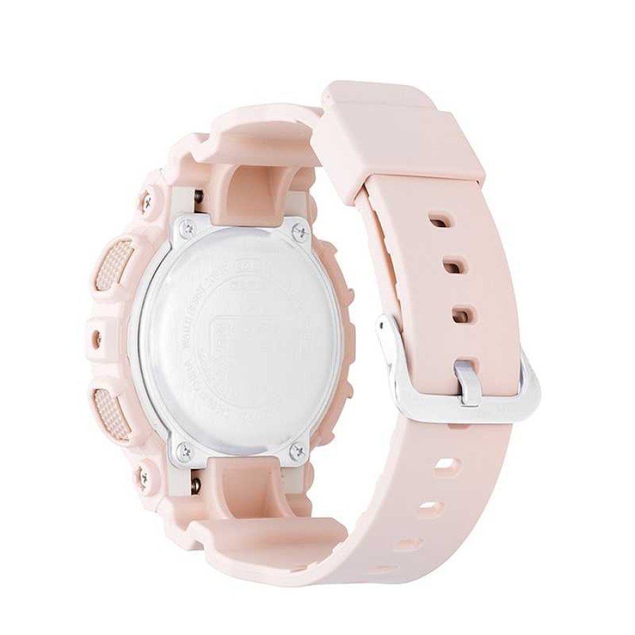 Casio G-Shock Ladies' Casio G-Shock Pink Resin Strap Watch With Rose-Tone Dial (Model: Gmas120Mf-4A) Watches