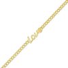 Zales Love Script Curb Chain Bracelet In 10K Gold - 7.5" Bracelets