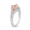 Zales Enchanted Disney Aurora Morganite And 1/5 Ct. T.W. Diamond Ring In Sterling Silver And 10K Rose Gold Rings