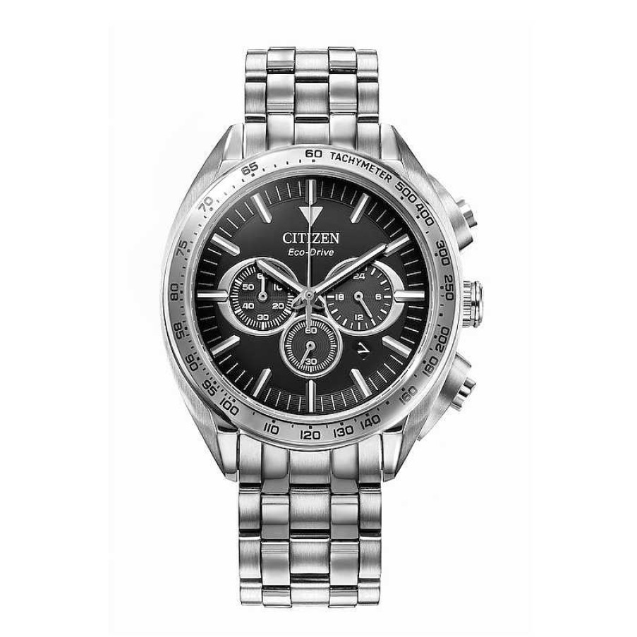 Citizen Men'S Citizen Eco-Drive® Carson Sport Luxury Chronograph Watch With Black Dial (Model: Ca4540-54E) Watches