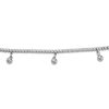 Zales Three Ball Charm Anklet In Stainless Steel - 9.0" Bracelets