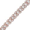 Zales 2 Ct. T.W. Diamond Art Deco Vintage-Style Bracelet In 10K Rose Gold - 7.25" Bracelets