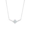 Zales You'Re The One 1-1/5 Ct. T.W. Certified Lab-Created Diamond Chevron Necklace In 14K White Gold (F/Si2) 18.5" Necklaces