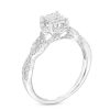 Zales 3/8 Ct. T.W. Princess-Cut Multi-Diamond Frame Vintage-Style Engagement Ring In 10K White Gold Rings