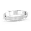 Zales 4.0Mm Engravable Flat Anniversary Band In 14K White Gold (1 Line) Rings