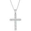 Zales 1/2 Ct. T.W. Certified Lab-Created Diamond Cross Pendant In 14K White Gold (F/Si2) Necklaces