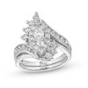 Zales 1-1/2 Ct. T.W. Marquise Diamond Shadow Frame Bypass Shank Bridal Set In 14K White Gold Rings