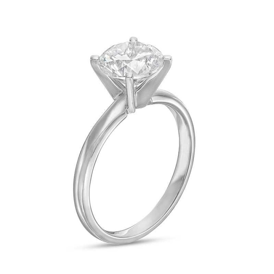 Zales 2 Ct. Certified Diamond Four Prong Solitaire Engagement Ring In 14K White Gold (I/I2) Rings