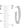 Zales 3 Ct. T.W. Certified Lab-Created Diamond Curved Open Hoop Earrings In 14K White Gold (F/Si2) Earrings