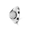 Zales Pdpaola At Zales Cubic Zirconia Round Moon-Top Ring In Sterling Silver Rings