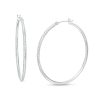 Zales 30Mm Diamond-Cut Twisted Hoop Earrings In 14K White Gold Earrings