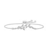 Zales Diamond Accent Leaf Bolo Bracelet In Sterling Silver 9.5" Bracelets