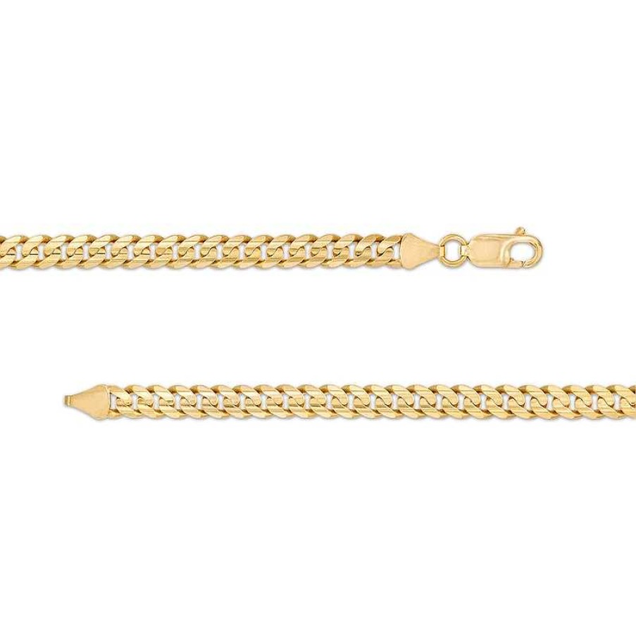 Zales 5.2Mm Curb Chain Necklace In Solid 14K Gold - 22" Necklaces