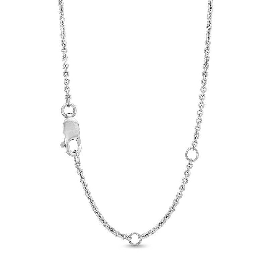 Zales 1-1/2 Ct. T.W. Diamond Flower Station Necklace In 10K White Gold Necklaces