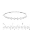 Zales 1-1/2 Ct. T.W. Multi-Diamond Alternating Bubbles Bangle In 10K White Gold Bracelets