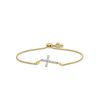 Zales 1/6 Ct. T.W. Diamond Sideways Cross Bolo Bracelet In 10K Gold - 9.5" Bracelets