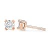 Zales 1/20 Ct. T.W. Diamond Accent Solitaire Stud Earrings In 10K Rose Gold Earrings