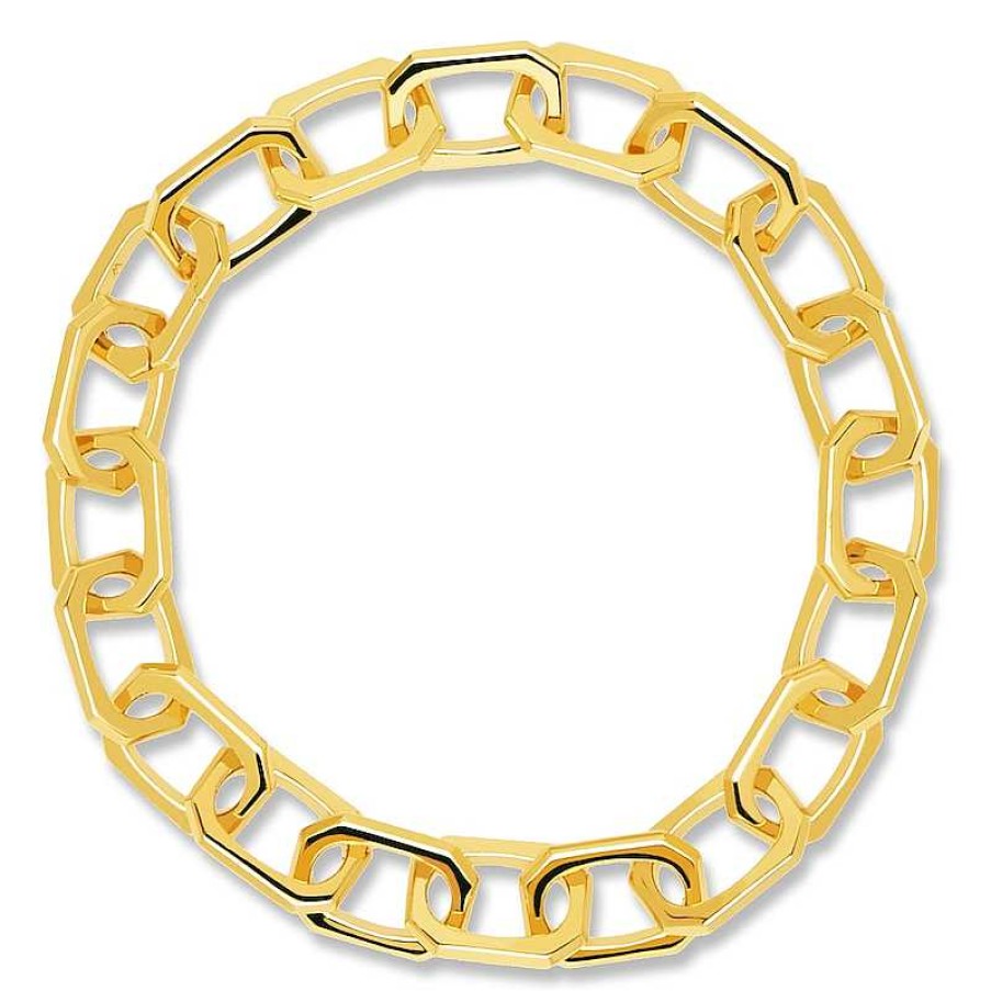 Zales Pdpaola At Zales Signature Link Chain Bracelet In 18K Gold Plated Brass - 8.25" Bracelets