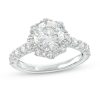 Zales True Lab-Created Diamonds By Vera Wang Love 2-1/3 Ct. T.W. Flower Frame Engagement Ring In 14K White Gold (F/Vs2) Rings