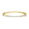 Zales 1/2 Ct. T.W. Diamond Crossover Bangle In 10K Gold Bracelets