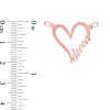 Zales Script Name Heart Outline Anklet In Sterling Silver With 14K Yellow Or Rose Gold Plate (1 Line) - 10" Bracelets