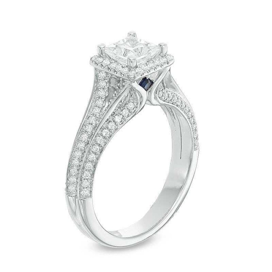 Zales Vera Wang Love Collection 1-1/2 Ct. T.W. Princess-Cut Diamond Frame Engagement Ring In 14K White Gold Rings