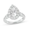 Zales 2-1/2 Ct. T.W. Certified Pear-Shaped Lab-Created Diamond Frame Engagement Ring In 14K White Gold (F/Vs2) Rings