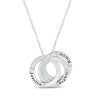 Zales 1/20 Ct. T.W. Diamond Engravable Three Interlocking Circles Pendant In Sterling Silver (1-3 Lines) Necklaces