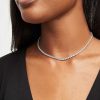 Zales 4 Ct. T.W. Lab-Created Diamond Eternity Choker Necklace In 10K White Gold - 15.0" Necklaces