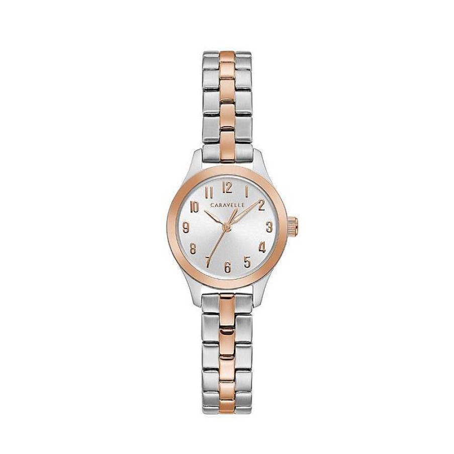 CARAVELLE Ladies' Caravelle By Bulova Two-Tone Watch With Silver-Tone Dial (Model: 45L175) Watches