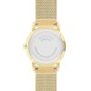 Movado Ladies' Movado Museum Classic 1/20 Ct. T.W. Diamond Gold-Tone Ip Mesh Watch With Black Dial (Model: 0607628) Watches