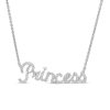 Zales 1/5 Ct. T.W. Diamond "Princess" Necklace In Sterling Silver Necklaces