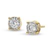 Zales 1 Ct. T.W. Diamond Gallery Frame Stud Earrings In 14K Gold (J/I3) Earrings