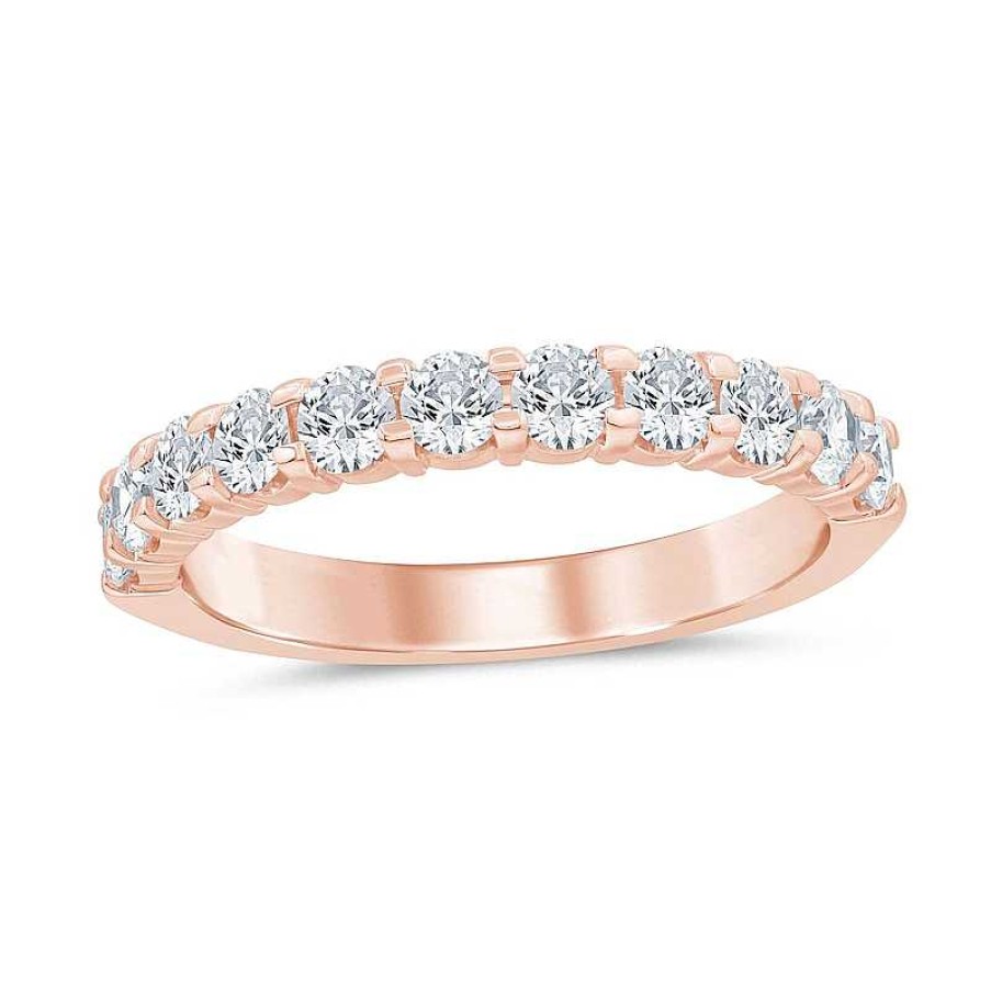 Zales 1 Ct. T.W. Diamond Eleven Stone Wedding Band In 14K Rose Gold (I/I2) Rings