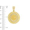 Zales Men'S 1/6 Ct. T.W. Diamond Chain Link Double Frame Lion Head Medallion Necklace Charm In 10K Gold Necklaces