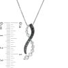 Zales 1 Ct. T.W. Enhanced Black And White Journey Diamond Twist Pendant In 10K White Gold Necklaces