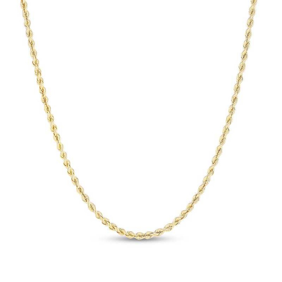 Zales 2.5Mm Rope Chain Necklace In Hollow 14K Gold - 20" Necklaces