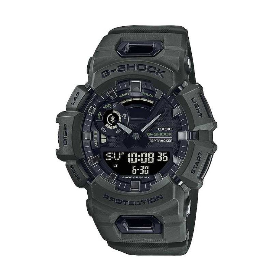 Casio G-Shock Men'S Casio G-Shock Move Dark Green Resin Strap Watch With Black Dial (Model: Gba900Uu-3A) Watches