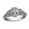 Zales Cherished Promise Collection 1/3 Ct. T.W. Diamond Three Stone Frame Promise Ring In 10K White Gold Rings