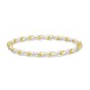 Zales Oro Diamante 4.0Mm Diamond-Cut Twisted Bangle In Hollow 14K Two-Tone Gold Bracelets