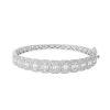 Zales 3 Ct. T.W. Baguette Composite Diamond Cushion Frame Bangle In 10K White Gold Bracelets